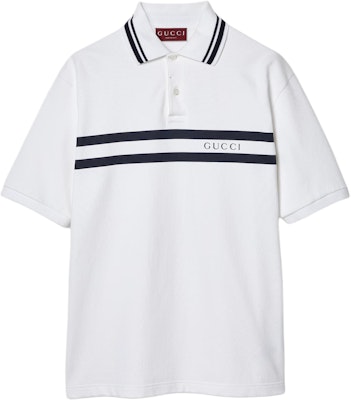 Gucci Lido Baju Polo Putih Lengan Pendek dengan Jalur Huruf. 788016-XJGJX-9081 Buy Gucci Lido Baju Polo Putih Lengan Pendek dengan Jalur Huruf. 788016-XJGJX-9081