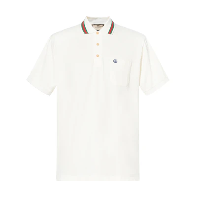 Gucci Lido White Striped Logo Short Sleeve T-Shirt 752604XJFTL9733