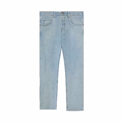 Gucci Light Blue Washed Mid-Rise Straight Jeans 408637-XDBCD-4009
