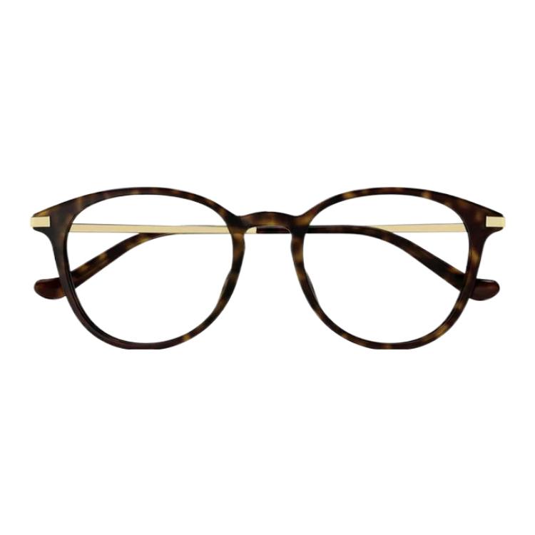 Lookbook GUCCI Lightweight Acetate Round Optical Eyeglasses Brown . GG1466OA002