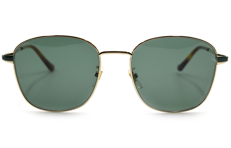 GUCCI Lightweight Metal-Inspired Sunglasses in Dark Green GG0575SK-004