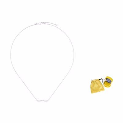 GUCCI Link to Love 18K White Gold Necklace Unisex Couple Design High-End Style 662132-J8568-9066