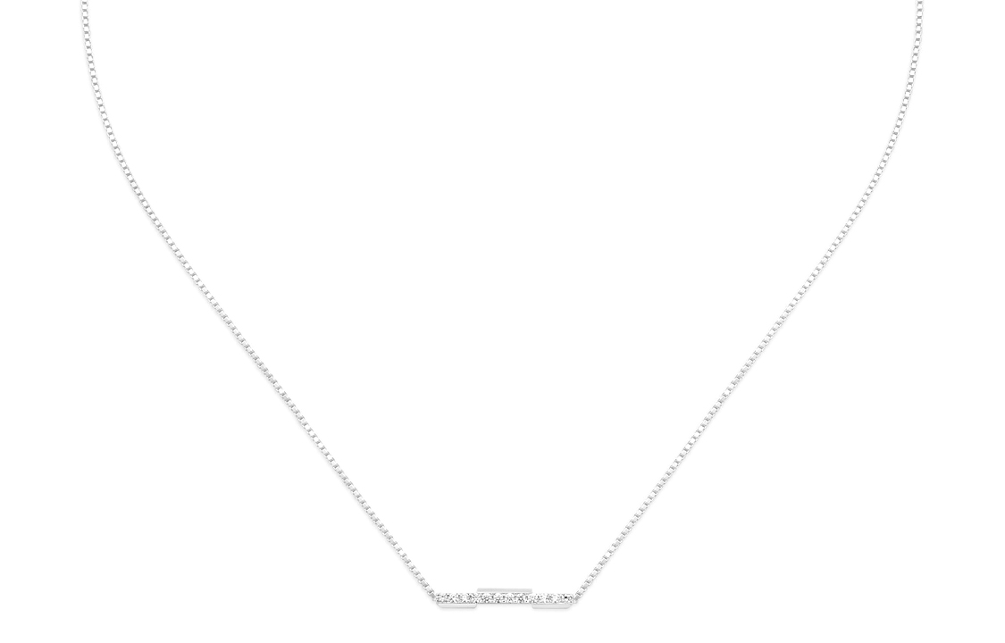 GUCCI Link to Love 18K White Gold Necklace Unisex Couple Design High-End Style 662132-J8568-9066 圖 3