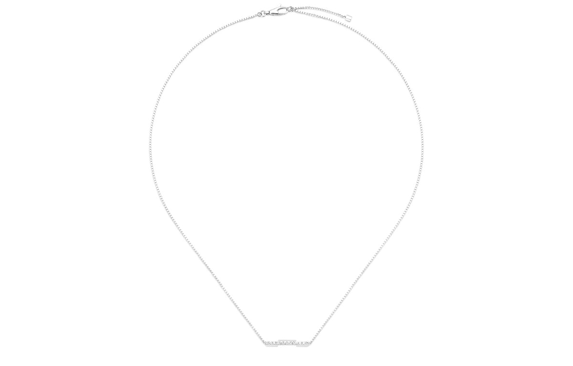 GUCCI Link to Love 18K White Gold Necklace Unisex Couple Design High-End Style 662132-J8568-9066 圖 4