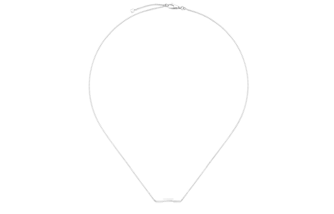 GUCCI Link to Love 18K White Gold Necklace Unisex Couple Design High-End Style 662132-J8568-9066 圖 5