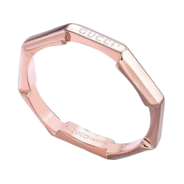 GUCCI Link to Love Series 18K Rose Gold Mirror Ring Unisex Couple Design 662194-J8500-5702 圖 3