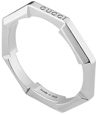 GUCCI Link to Love Cincin Emas Putih 18K Seri Mirror Perak. YBC662194003 Lookbook GUCCI Link to Love Cincin Emas Putih 18K Seri Mirror Perak. YBC662194003