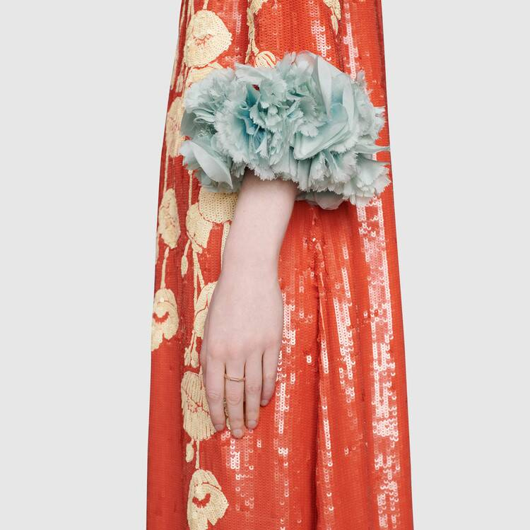 GUCCI Link to Love Series Stripe Engraved Ring Slim 18K Rose Gold Jewelry 662097-J8500-5702 圖 7