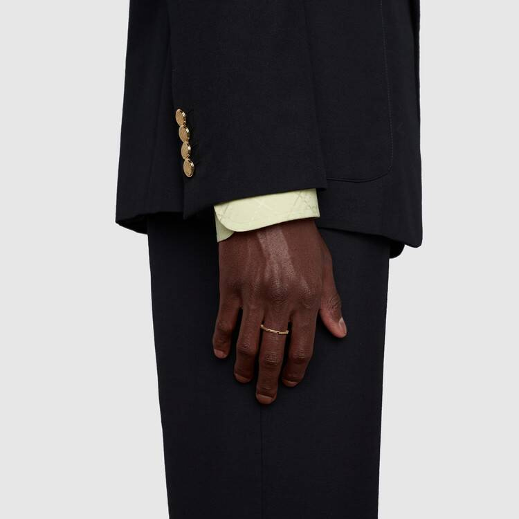 GUCCI Link to Love Striped Engraved Ring Fine Gold Jewelry. 662097-J8500-8000 圖 8