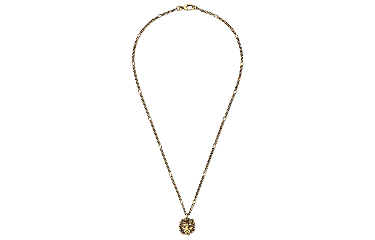 GUCCI Lion Head Distressed Metal Necklace Unisex Couples Edition 410673-I4600-8233 圖 3