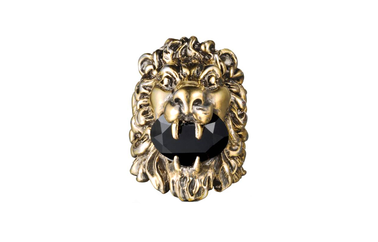 GUCCI Lion Head Fashion Ring Vintage Gold Unisex Couple Jewelry 402763-J1D50-8029