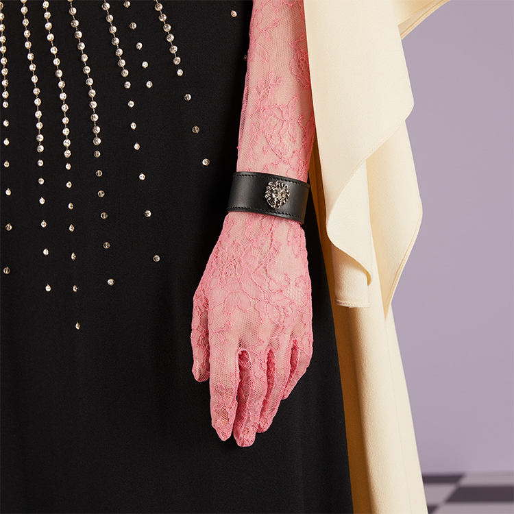 Purchase GUCCI 獅頭真皮金屬手鏈 男女通用時尚飾品 729061-IAAAX-8127