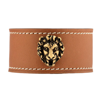 GUCCI Lion Leather Bracelet Unisex Couple Design. 729061-IAACF-8027