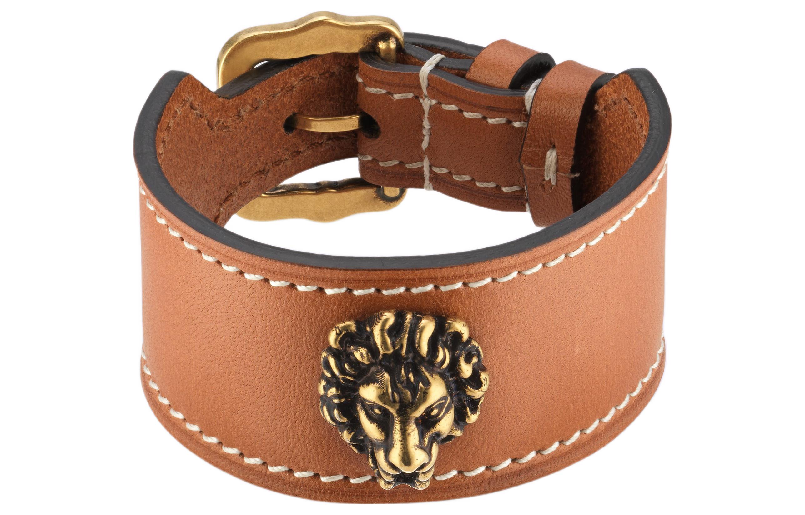GUCCI Lion Leather Bracelet Unisex Couple Design. 729061-IAACF-8027 圖 3