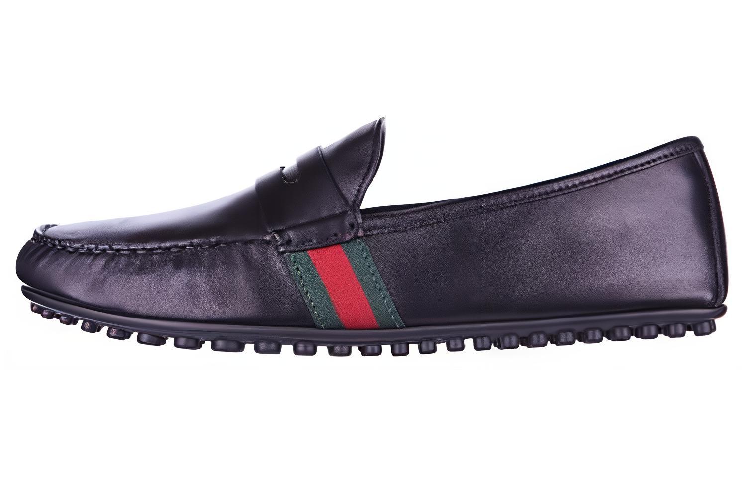 Buy 古驰乐福鞋'黑色舒适' 407411-BTRE0-1060