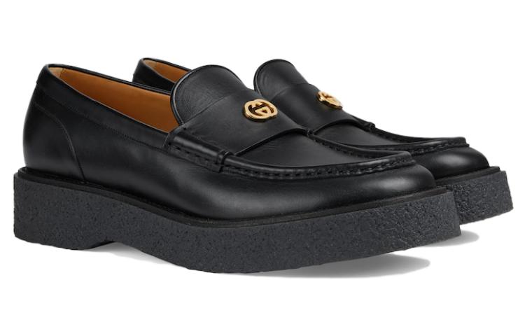 Lookbook GUCCI古馳 牛皮革 百搭舒適 樂福鞋 男款 黑色