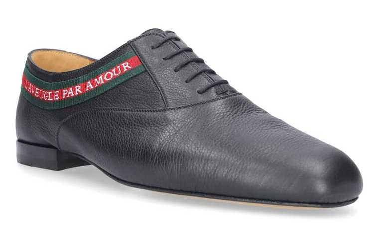 Order Gucci 黑色皮革印花乐福鞋 496247-BXOT0-1092