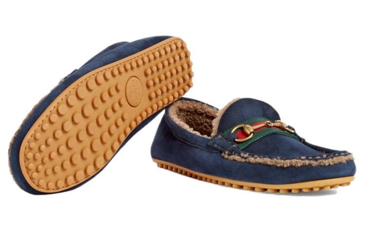 Purchase Gucci Mocasín 'Azul con Forro de Terciopelo Cómodo' 497114-BND10-4086