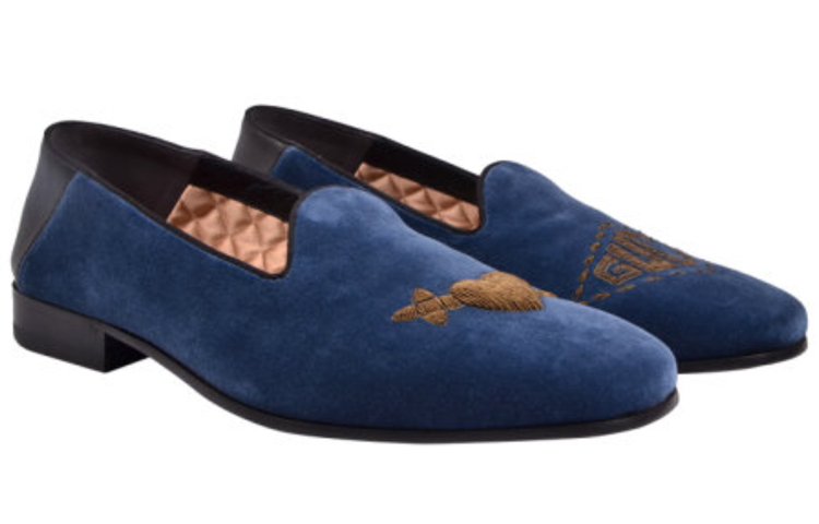 Gucci Loafer 'Blue Velvet Bee Logo' 圖 3