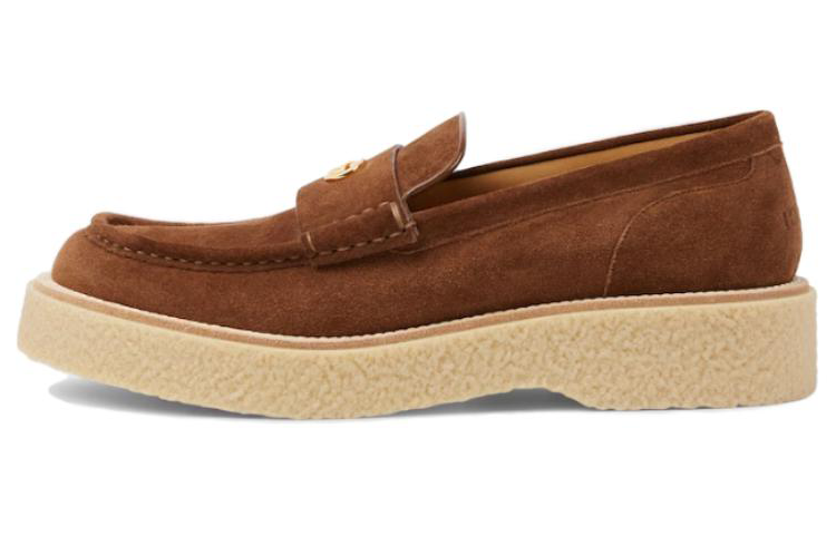 Buy 古驰棕色麂皮豆豆鞋 759274-1M6J0-2361