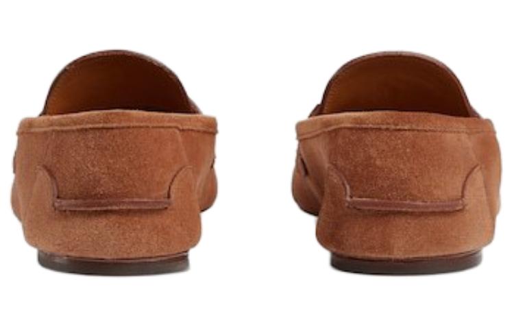 Shop グッチ スエードローファー (ブラウン) 771339-AACVH-2535