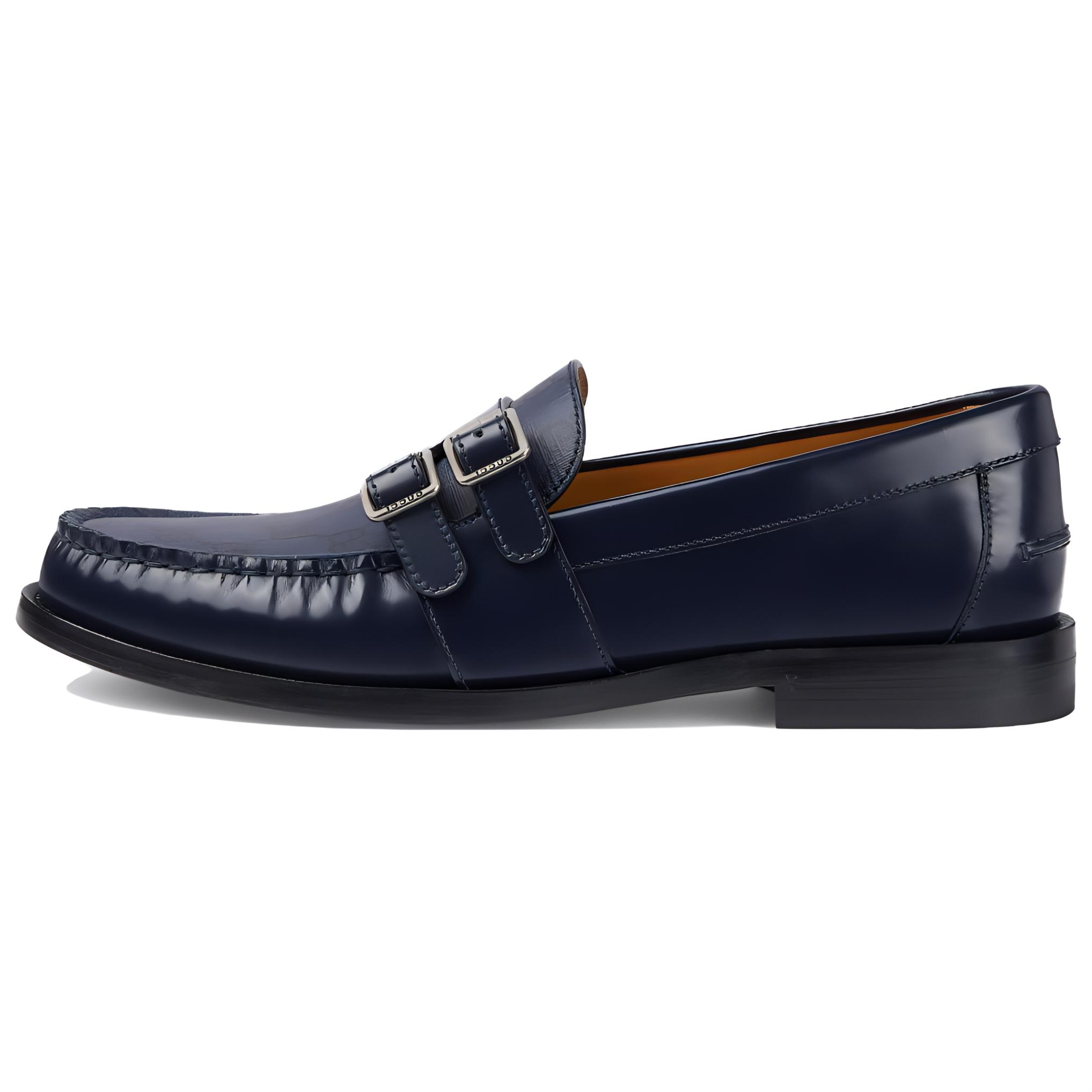 Buy グッチ ネイビーローファー 762312-AACWI-4042