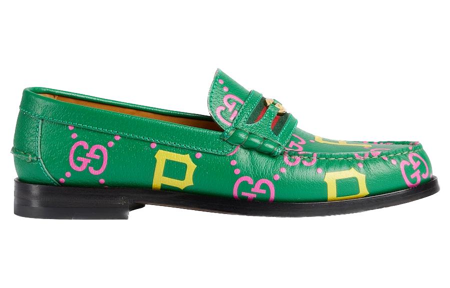 Order GUCCI古馳時尚圓頭樂福鞋男款綠色