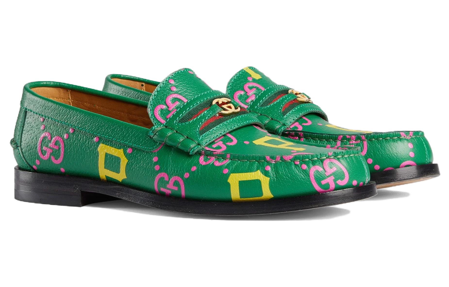 Lookbook GUCCI古馳時尚圓頭樂福鞋男款綠色
