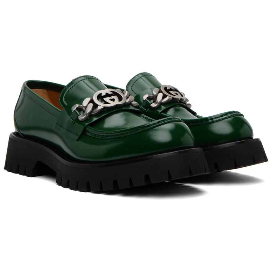 Lookbook 古驰乐福鞋 '绿黑色' 752093-DS800-3154