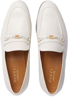 GUCCI 古馳 時尚尖頭 樂福鞋 男款 白色 Shop GUCCI 古馳 時尚尖頭 樂福鞋 男款 白色