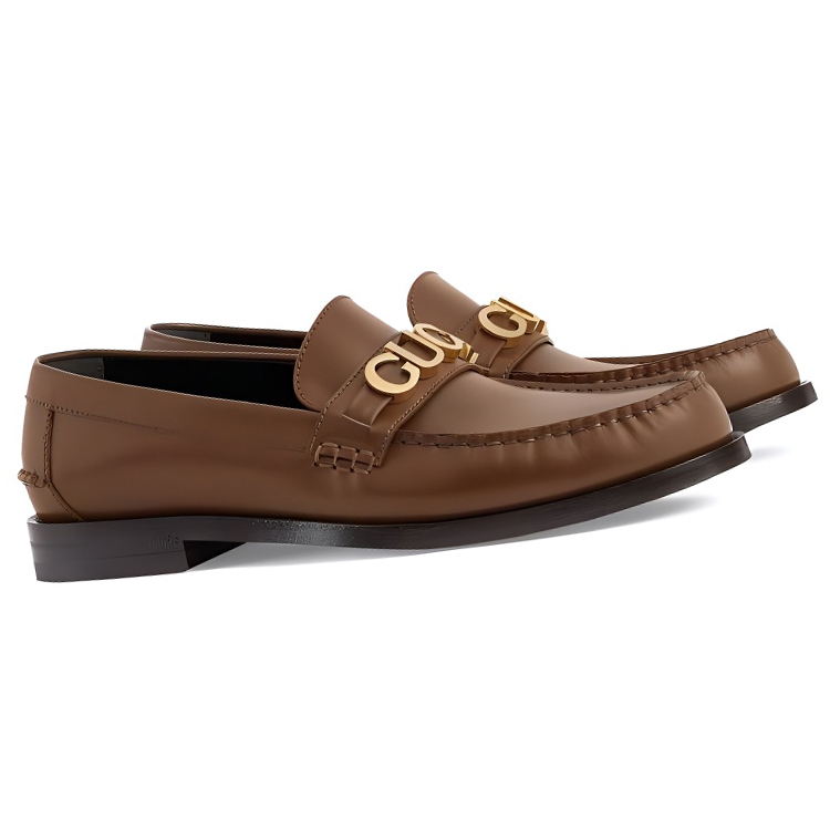Shop Mocassino Gucci con Morsetto ''Marrone'' 723562-U7J00-2361