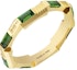 Shop GUCCI Logo 18k Gold Unisex Couple Ring - Gold/Green. YBC662256002