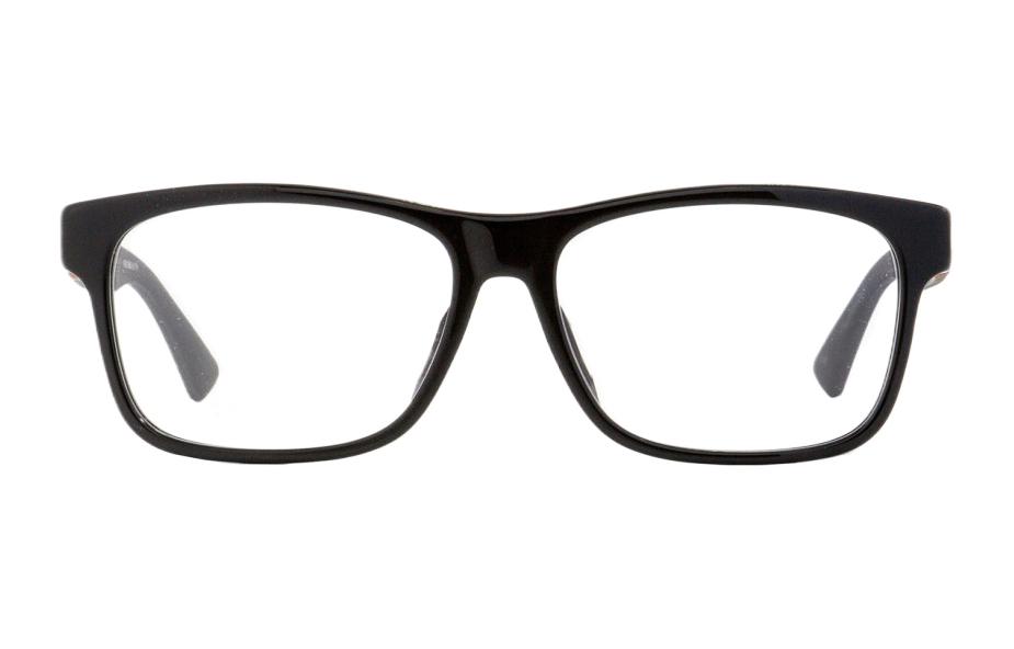 GUCCI Logo Acetate Irregular Optical Glasses Frame Men - Black GG0176OA00156 圖 3