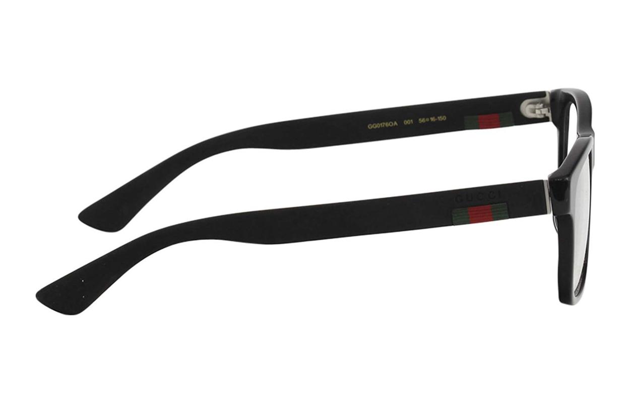 GUCCI Logo Acetate Irregular Optical Glasses Frame Men - Black GG0176OA00156 圖 4