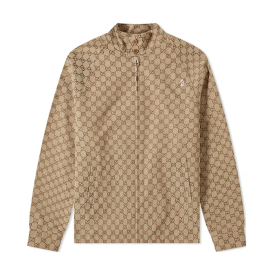 Gucci Logo All-Over Print Zip Jacket Beige Outerwear 568549-ZABXX-2190