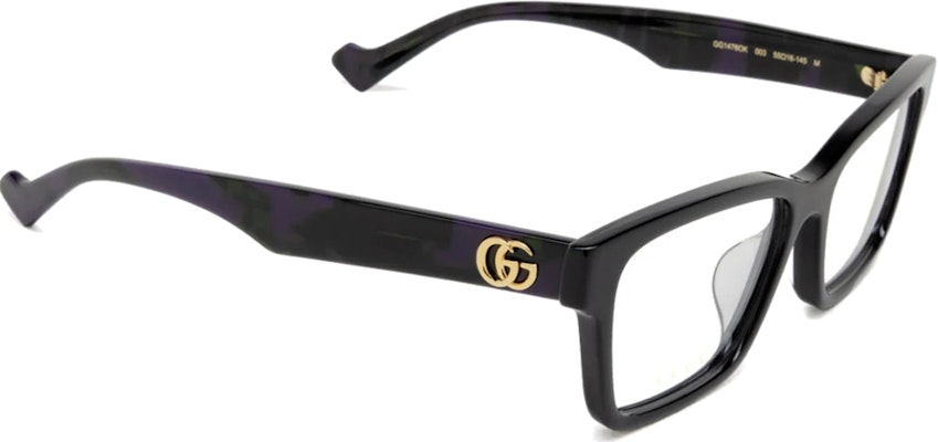 GUCCI Logo Black Irregular Optical Frames for Men - Recycled Acetate GG1476OK003 Lookbook GUCCI Logo Black Irregular Optical Frames for Men - Recycled Acetate GG1476OK003