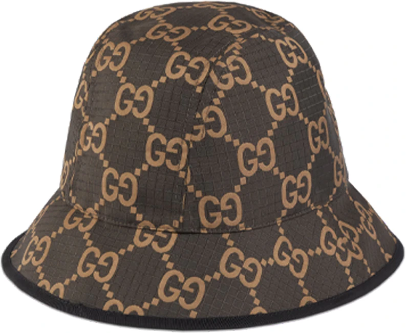 gucci-logo-bucket-hat-brown-unisex-couple-style-7683784-ha-5-n8660