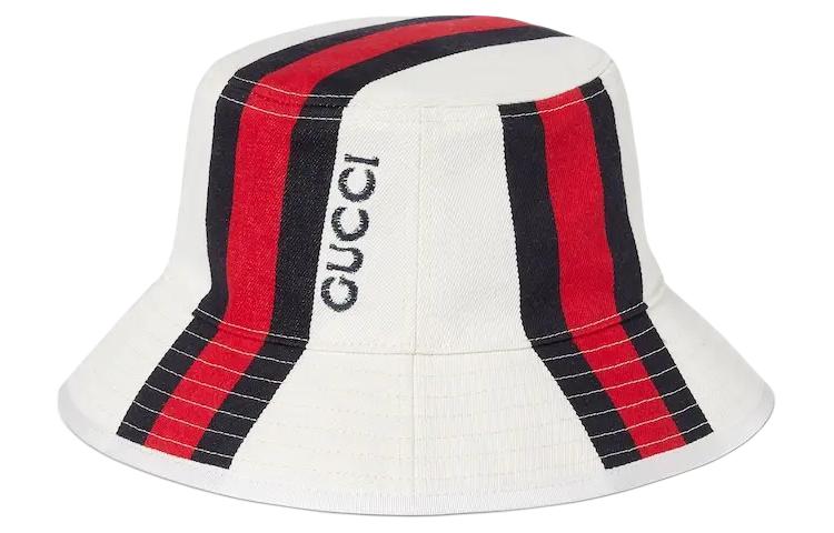 Order Sombrero de Cubo GUCCI Logo Lona Unisex Estilo Pareja Blanco. 7885614HBAG