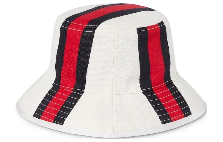 Shop Sombrero de Cubo GUCCI Logo Lona Unisex Estilo Pareja Blanco. 7885614HBAG