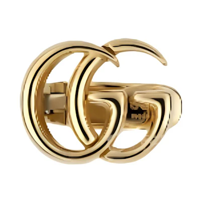 GUCCI Logo Design Gold Earrings Unisex Couples Accessory YBD503158001