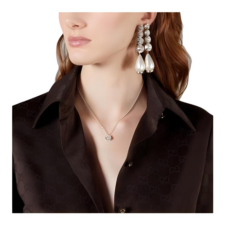 Details for GUCCI Logo Design Necklace - Women Silver 770724J8400