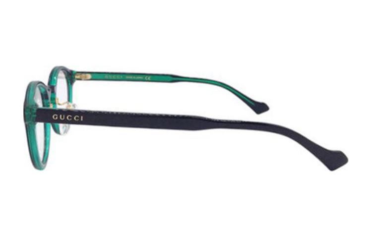 Shop GUCCI Logo Design Oval Acetate Optical Glasses Unisex Black. gg1127oj003