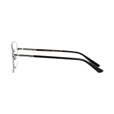 GUCCI Logo Design Round Optical Frame Glasses for Men - Grey. GG0392O001