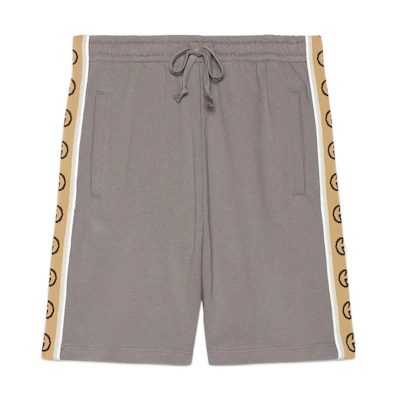 Gucci Logo Drawstring Casual Shorts for Men Grey 630715-XJBUW-1233