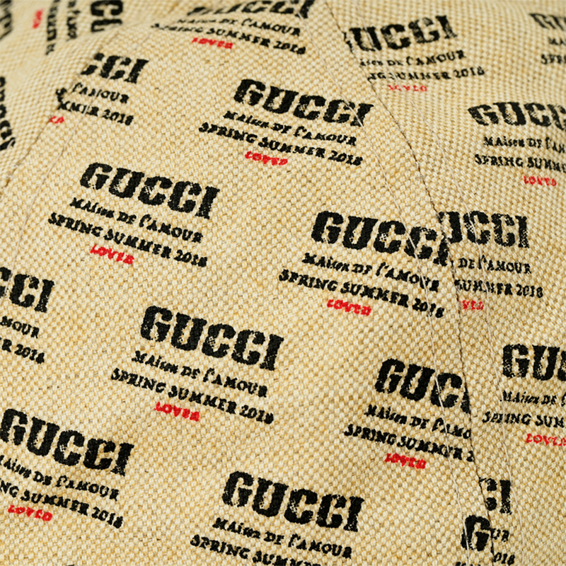 Details for GUCCI Logo点缀米色棉麻棒球帽 男女通用 棕色 200035 4HD66 9274