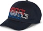 Buy GUCCI Logo Embroidered Canvas Baseball Cap Unisex Couple Style - Black. 7885484HA9X4100