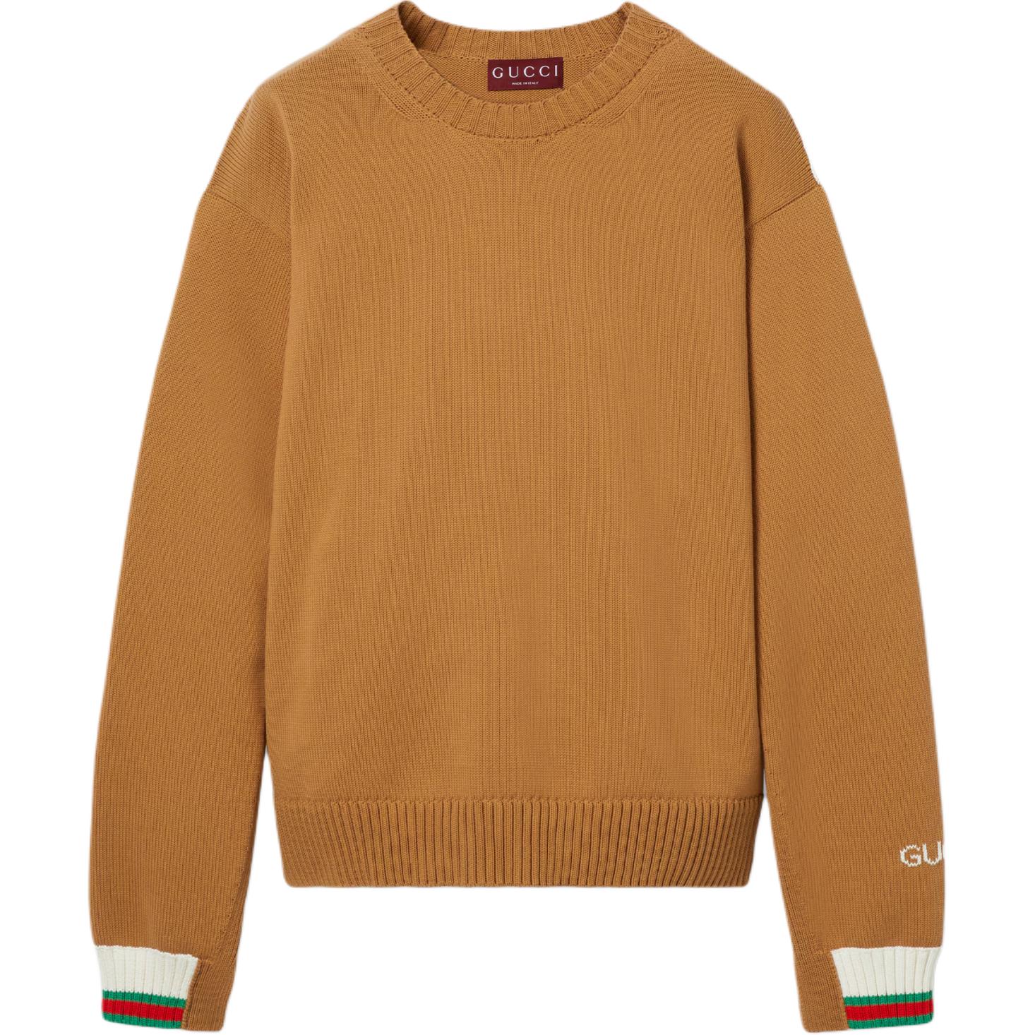 Gucci Logo Embroidered Crewneck Sweatshirt Beige 784488-XKD1J-2311