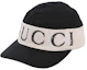Order 구찌 로고 자수 야외 코튼 선샤이드 야구모자 블랙/화이트 유니섹스 492545-4HC56-1077