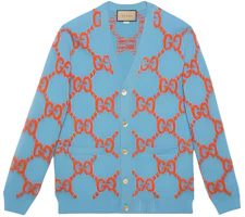 Gucci Logo Intarsia Single-Breasted Knit Cardigan 764738-XKDPB-4001 Gucci Logo Intarsia Single-Breasted Knit Cardigan 764738-XKDPB-4001