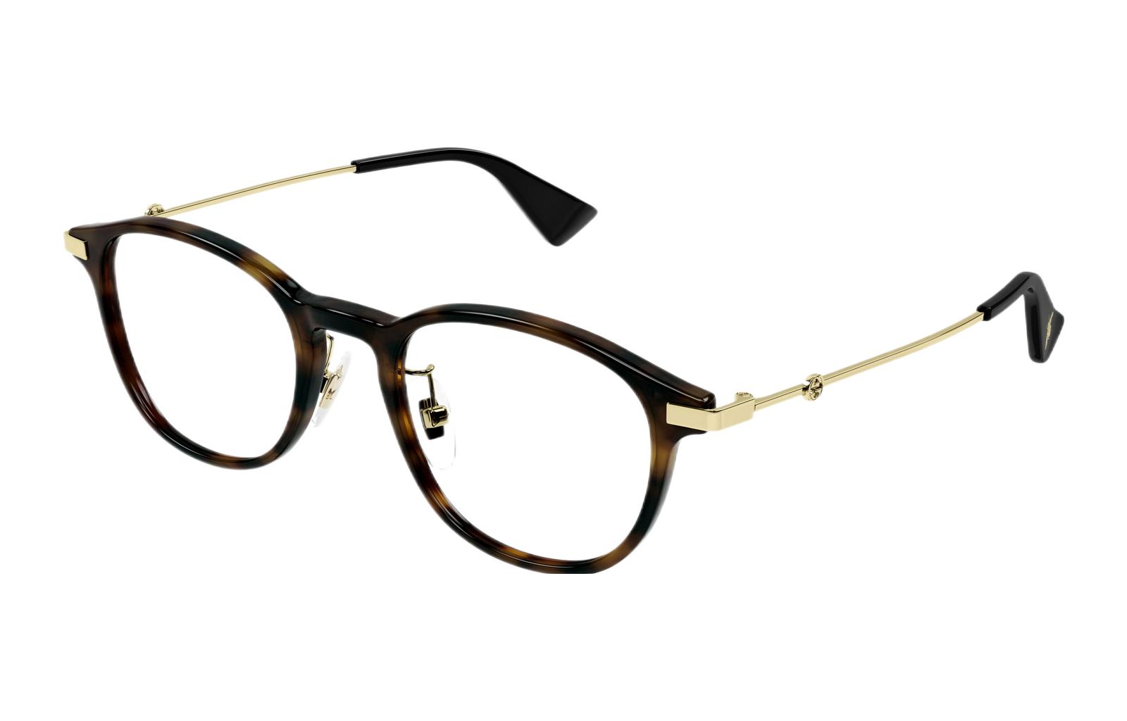 GUCCI Logo Irregular Acetate Metal Optical Eyeglass Frame for Men Brown GG1471OJ002 圖 2